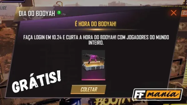 Notícia Free Fire: Só neste sábado no Free Fire! UMP Caveira do Booyah Grátis!