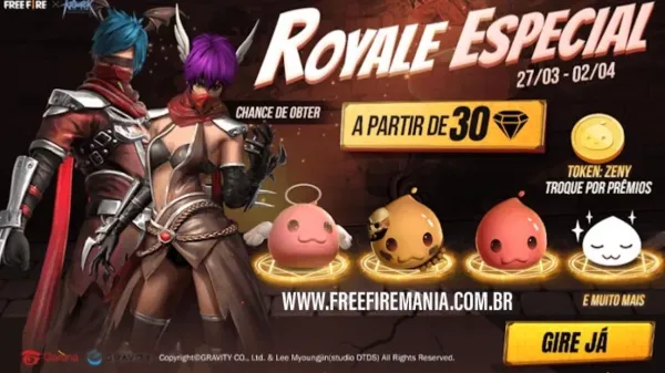 Sorte Royale Especial: chances de ganhar as skins do Ragnarok no Free Fire