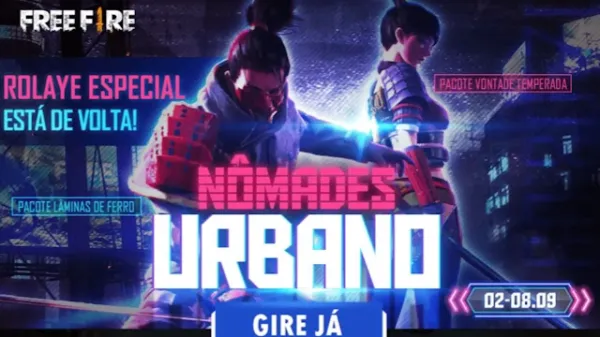 Notícia Free Fire: Sorte Royale Especial: Nômades Urbanos no Free Fire