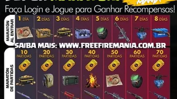 Notícia Free Fire: Super Maratona: Login e Jogue Partidas para Ganhar Recompensas no Free Fire