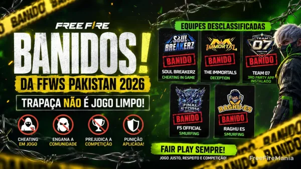 5 times banidos do FFWS 2026: veja os motivos