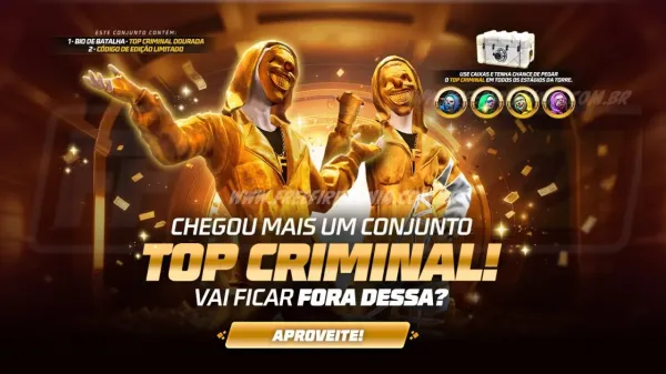 Free Fire: Como Conseguir Top Criminal Dourada no Torre de Tokens?