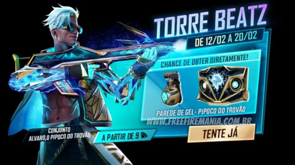 Torre BEATz chega ao Free Fire com Alvaro e Parede de Gel Pipoco do Trovão