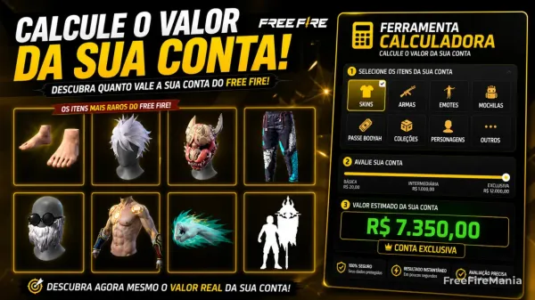 Calculadora de Conta Free Fire: descubra quanto vale sua conta FF
