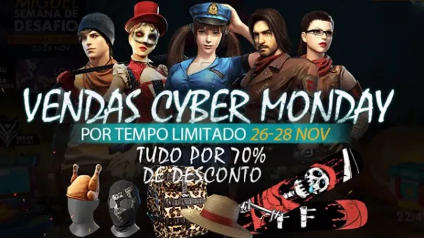 Notícia Free Fire: Cyber Monday Free Fire 2018: Descontos de até 70% em Skins