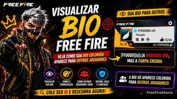 Visualizar Bio Free Fire: veja como sua bio colorida aparece para outros jogadores