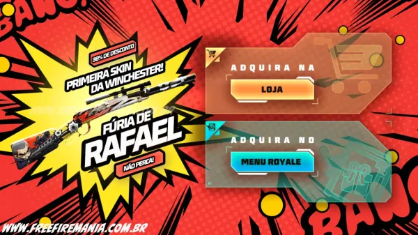 Escolha Royale Free Fire: Como conseguir Winchester - Furia do Rafael e outros Prêmios