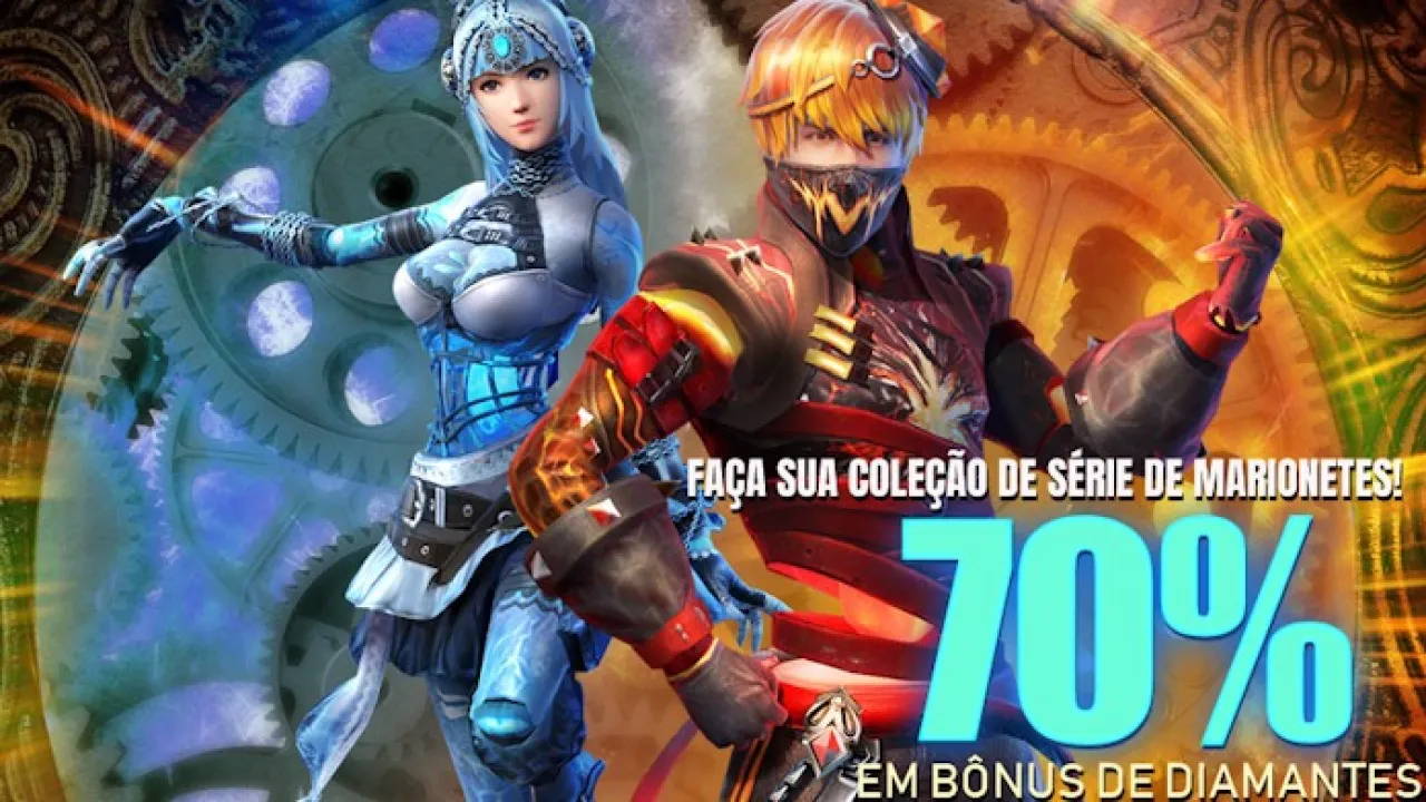 70% de Diamantes Extras em Novo Evento de Recargas no Free Fire
