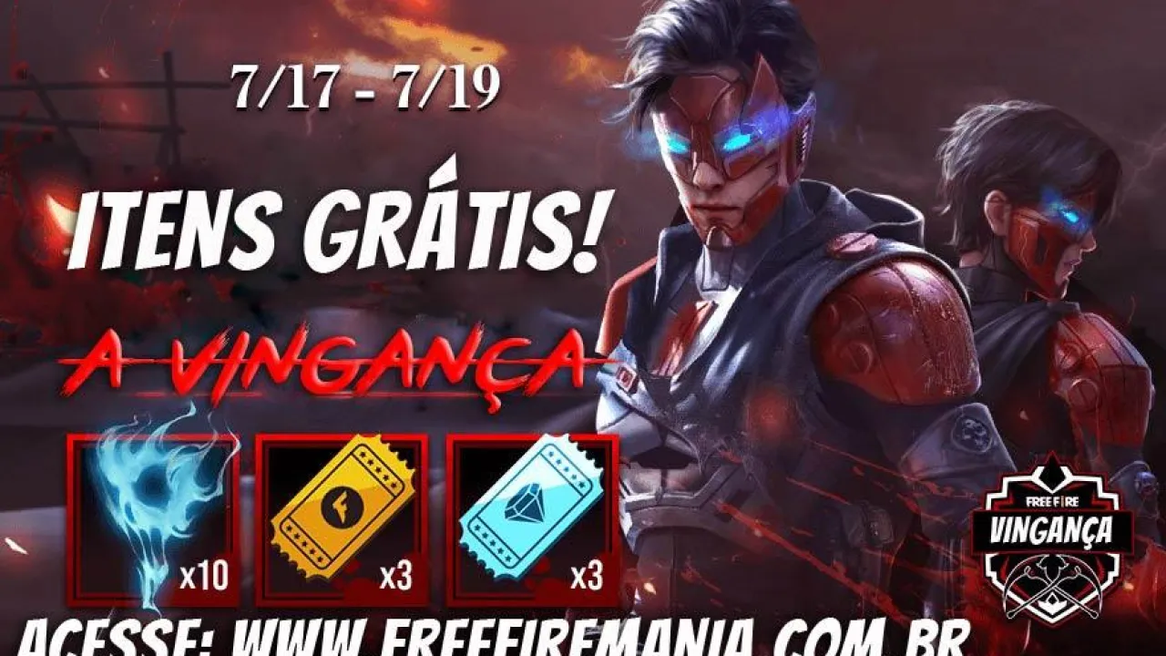 9 tickets e tokens grátis no Free Fire, faça login para ganhar!