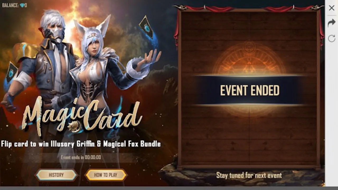 Evento da Carta Mágica em Free Fire apresenta erro e é encerrado precocemente