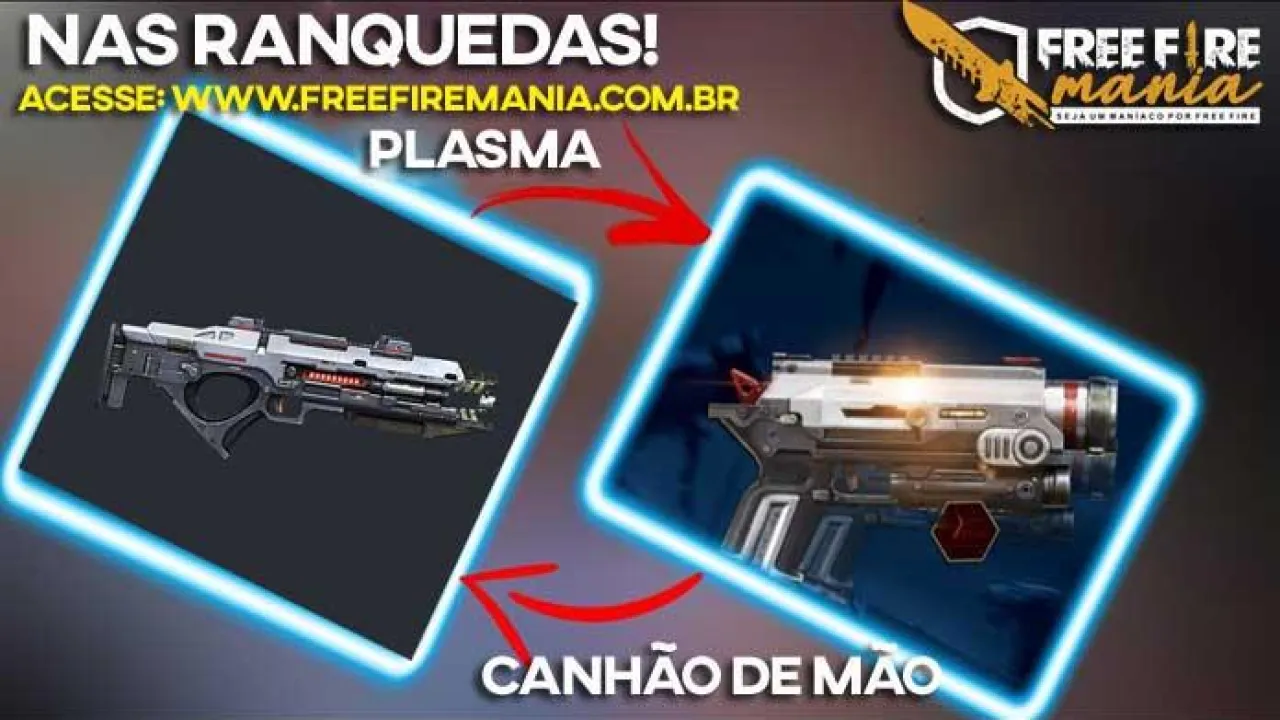 Novas Armas nas Ranqueadas do Free Fire: Canhão de Mão e Arma de Plasma