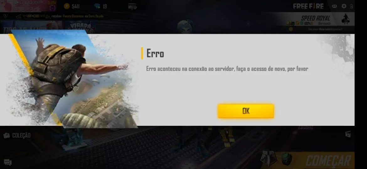 Servidor do Free Fire Apresenta Erros e Instabilidade - 18/12