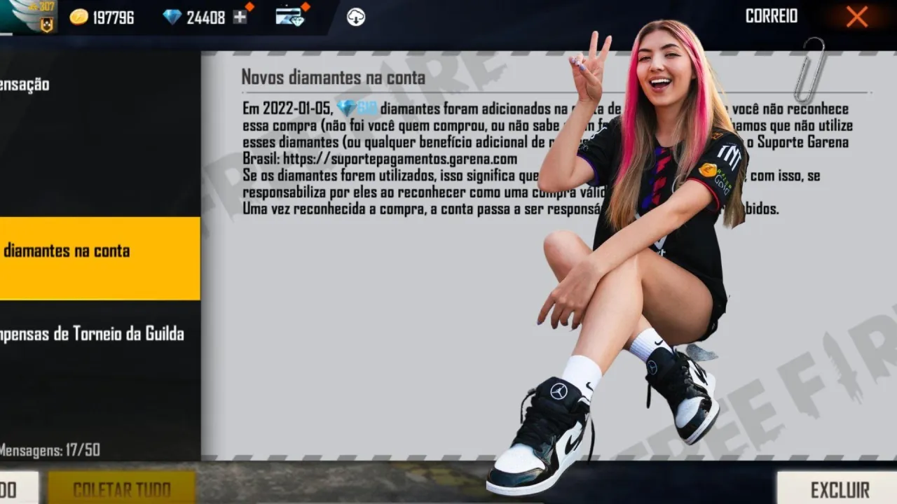 Ale Maze é banida no Free Fire: “reembolso por causa de algum desocupado”