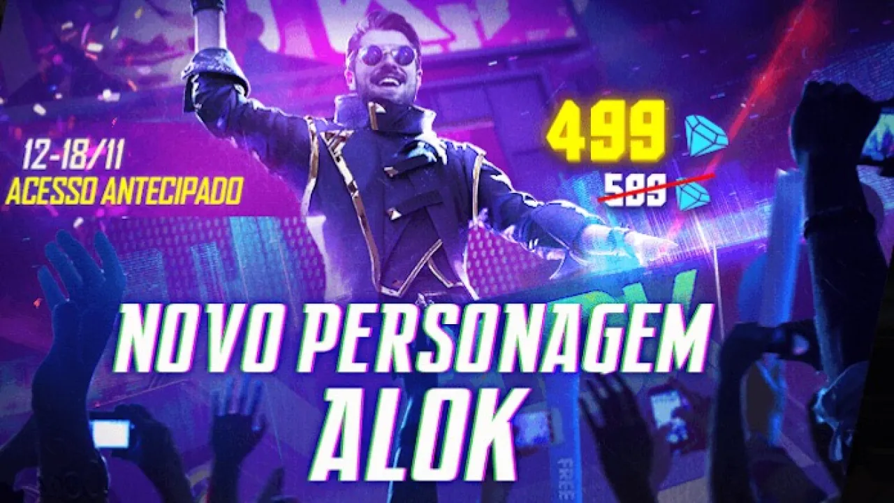 Alok no Free Fire: Custo de 499 Diamantes para o Novo Personagem