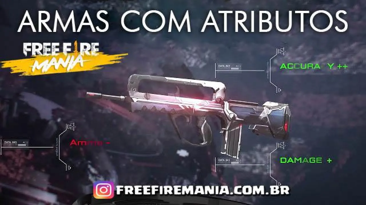 Armas com Atributos no Servidor Brasileiro de Free Fire