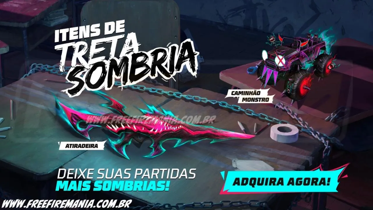 Escolha Royale Free Fire: Como conseguir Atiradeira - Criatura Sombria e outros Prêmios
