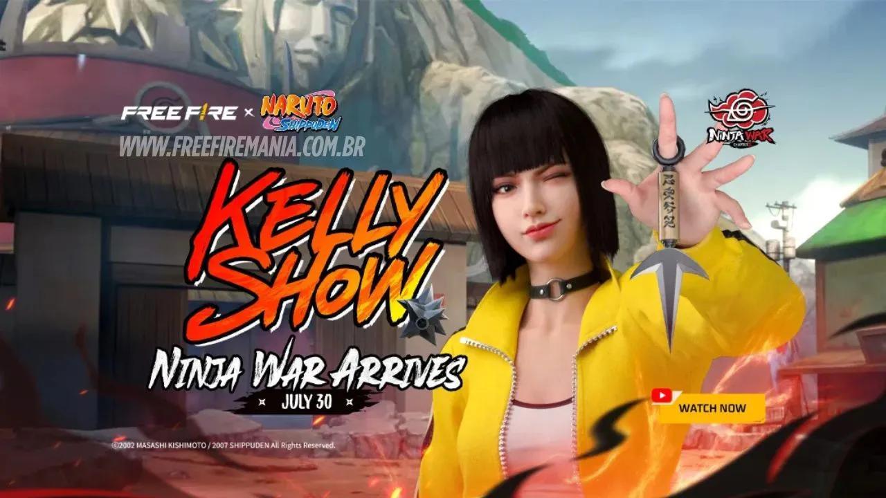 Atualização Free Fire julho 2025: OB50 com Naruto e Rin; veja a data