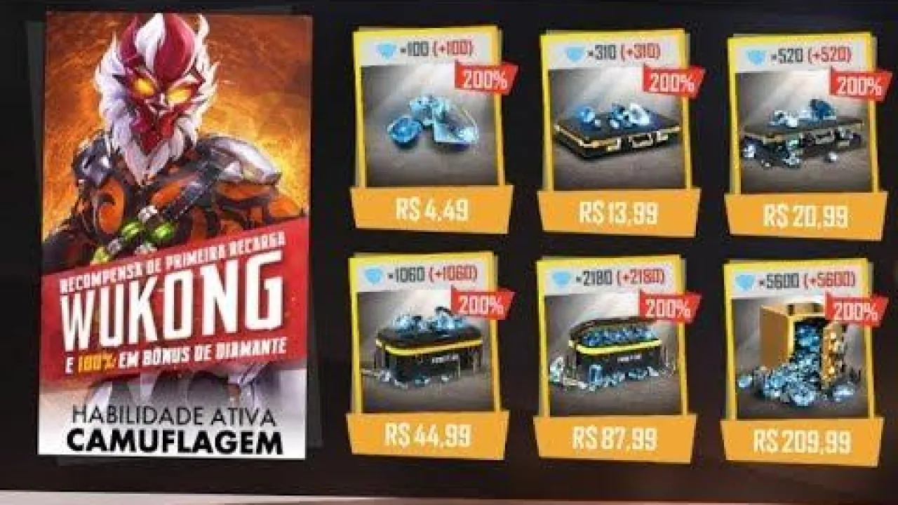 Promoção de Diamantes em Free Fire é Adiada até 15 de Abril