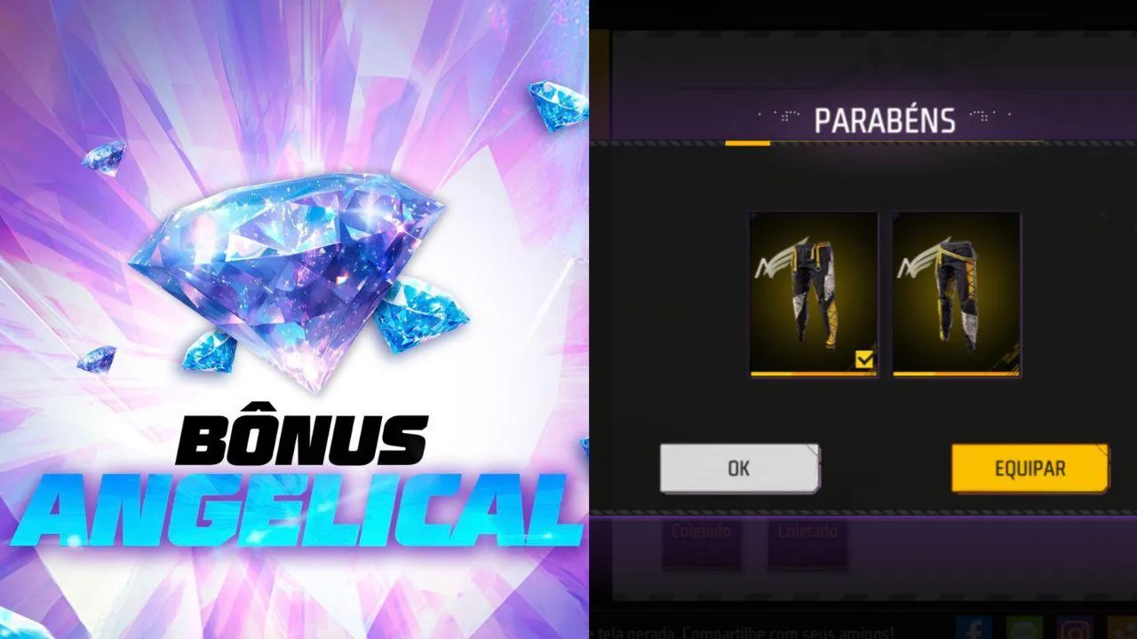 Bônus Angelical chega ao Free Fire e impulsiona busca pela Calça Angelical