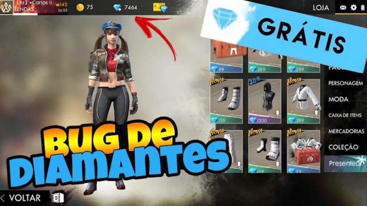 Bug de Diamantes no Free Fire: Jogadores Recebem Diamantes Gratuitamente