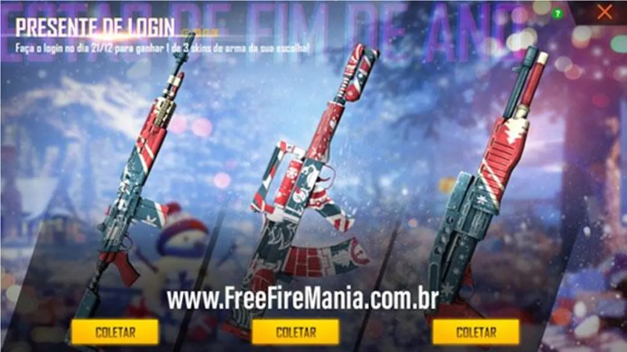 Bug no Evento Escolha 1 de 3 Armas no Free Fire