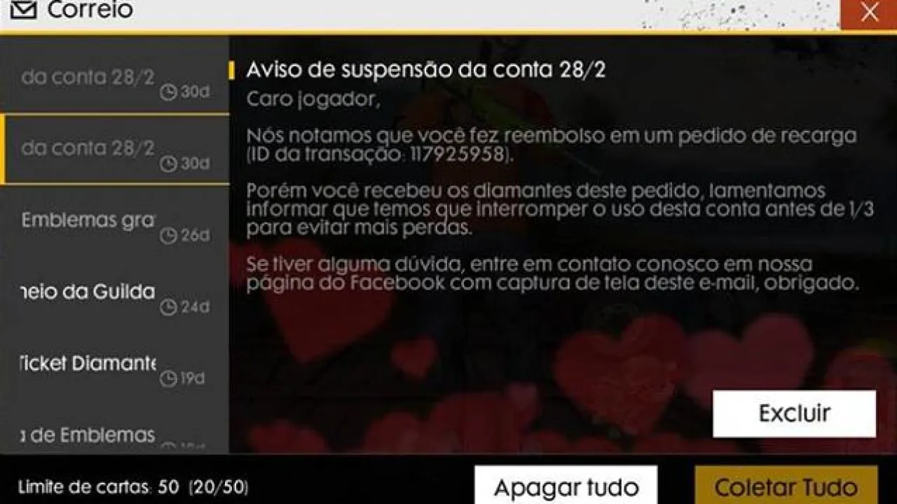 Bug do Reembolso: Aviso de Suspensão de Conta no Free Fire
