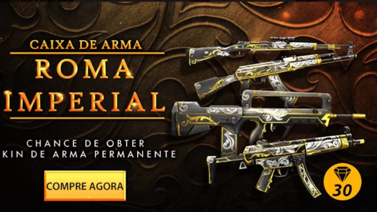 Caixa de Arma: Roma Imperial em Free Fire