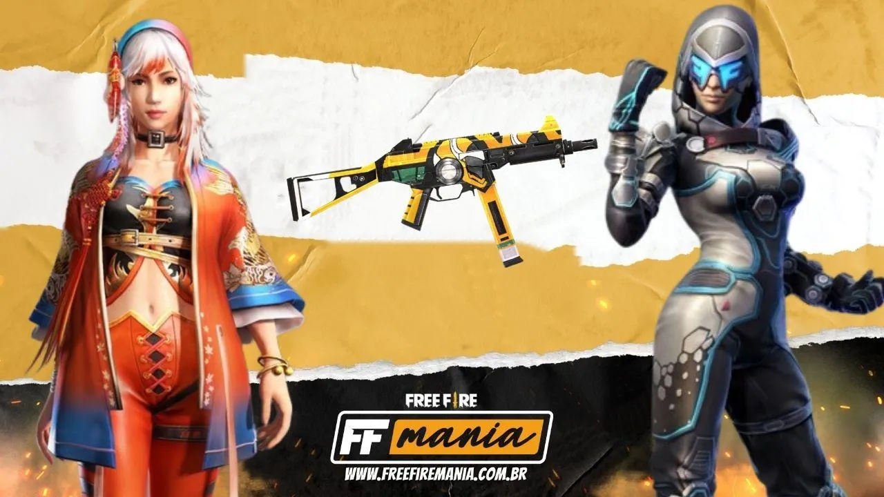Calendário Semanal Free Fire: Takeshita Dori, Gélida e UMP Guerreiros Saúva no Escolha Royale
