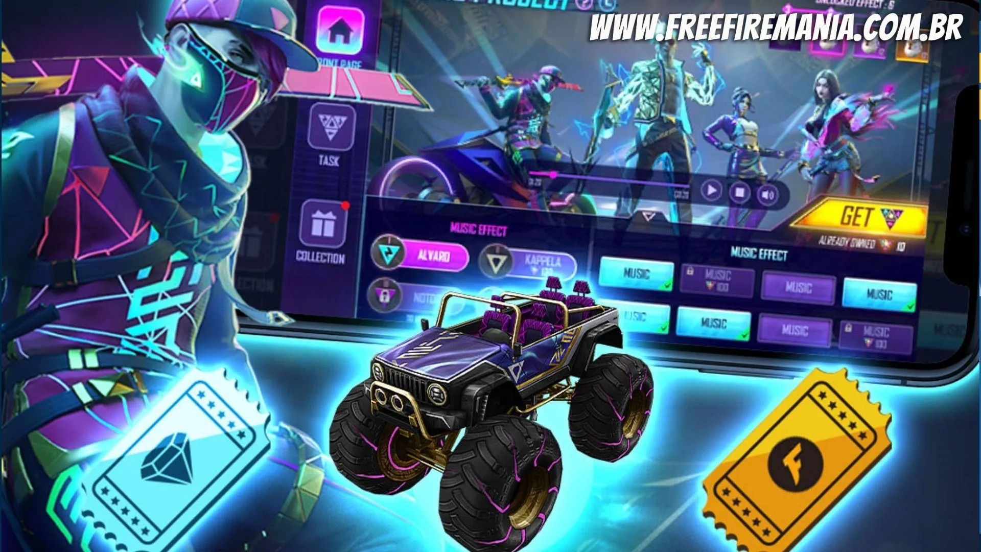 Caminhão Monstro Chapa Quente grátis no Garena Free Fire em fevereiro de 2022