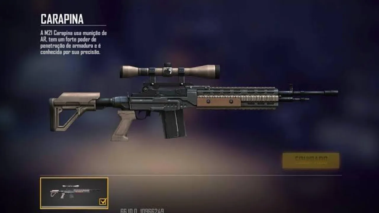 Carapina Free Fire: nova arma do jogo entra na 19ª temporada das ranqueadas