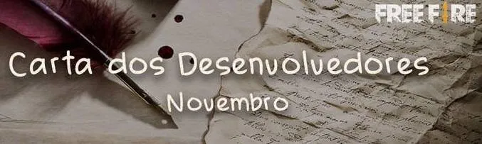 Carta dos Desenvolvedores - Atualizações no Free Fire de Novembro/2018