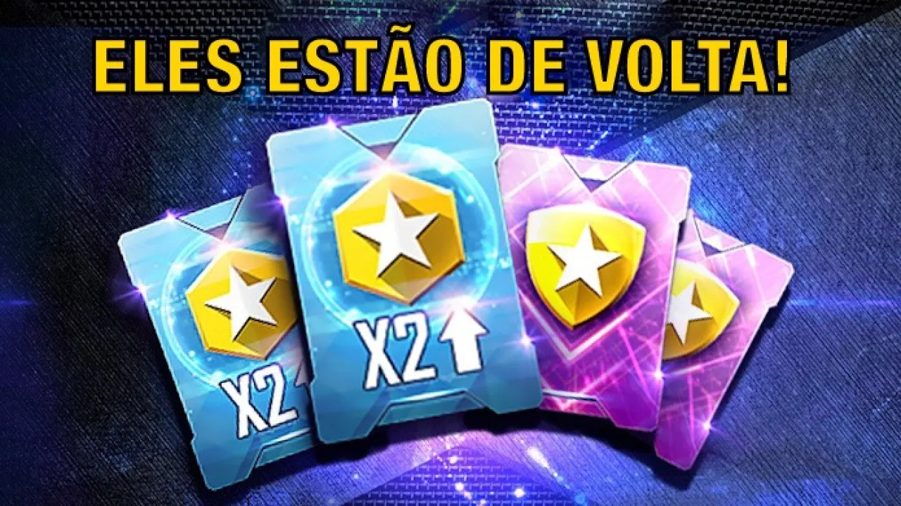 Cartões de Dobro e Sem Perca de Pontos Chegam ao Free Fire