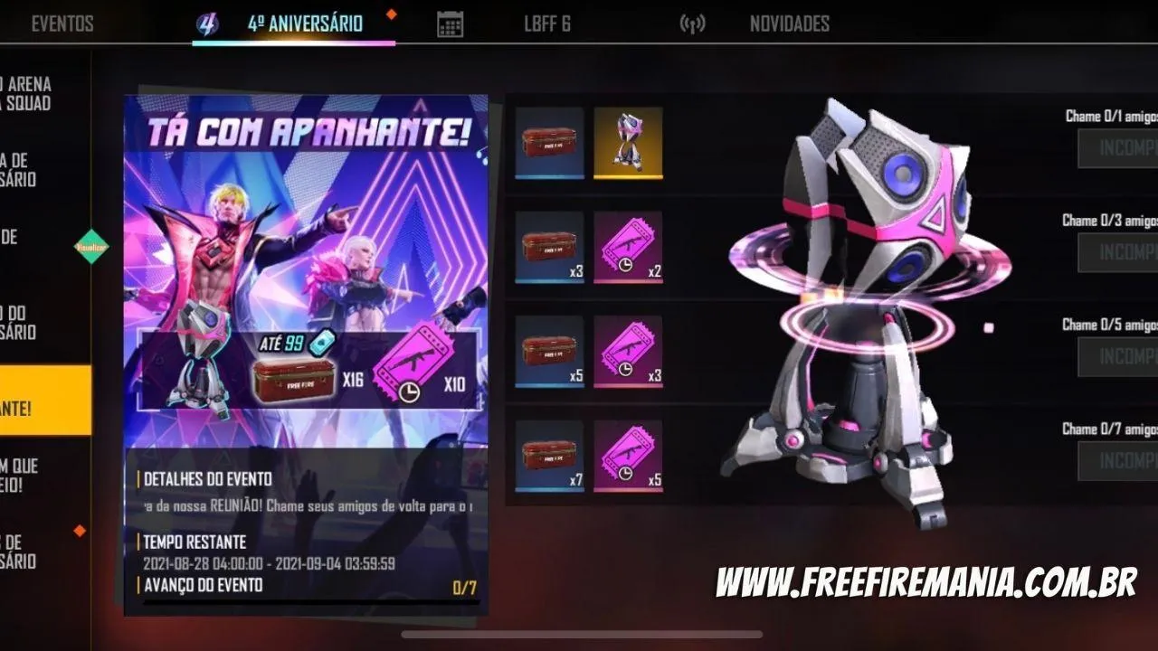 Chamar de Volta Free Fire 2021: como completar rapidamente as missões e ganhar as recompensas