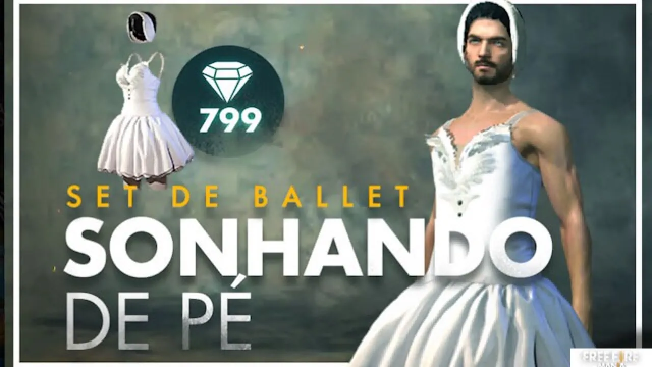 Bailarina: Set de Ballet - Sonhando de Pé no Free Fire
