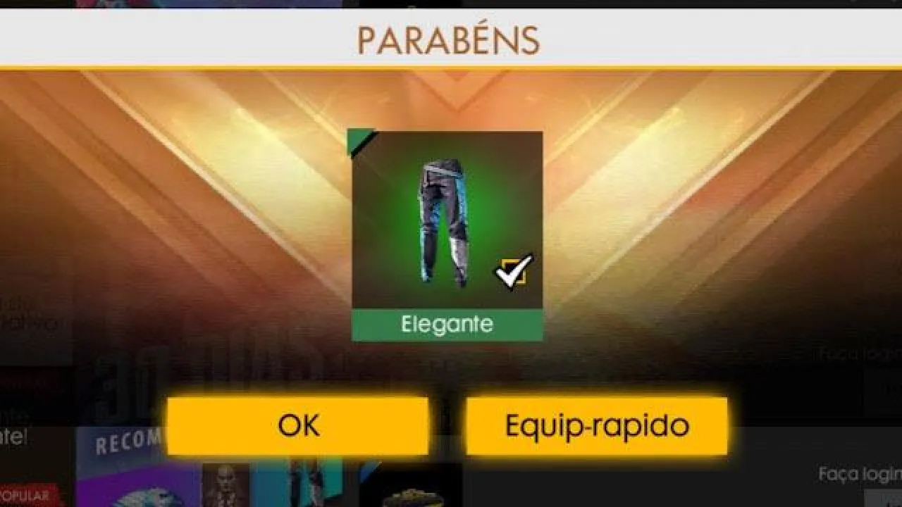 Chegou a Calça Angelical Feminina GRÁTIS no Free Fire