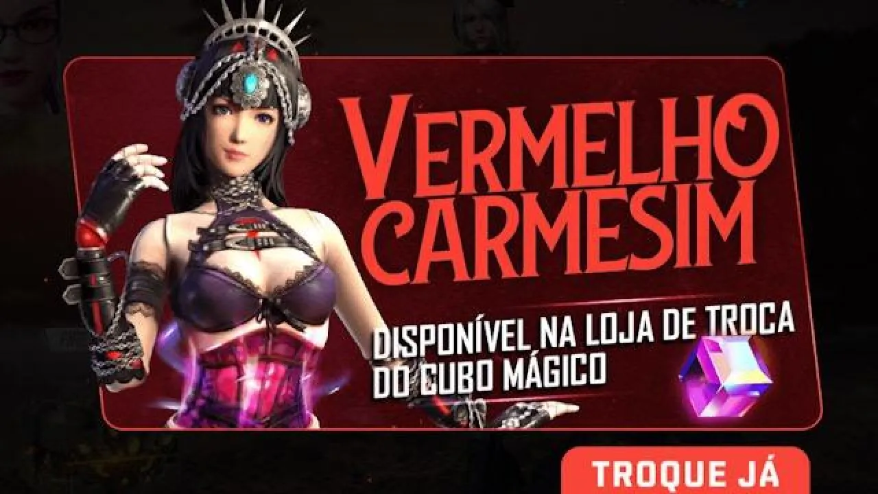 Novo Cubo Mágico Vermelho Carmesim disponível no Free Fire
