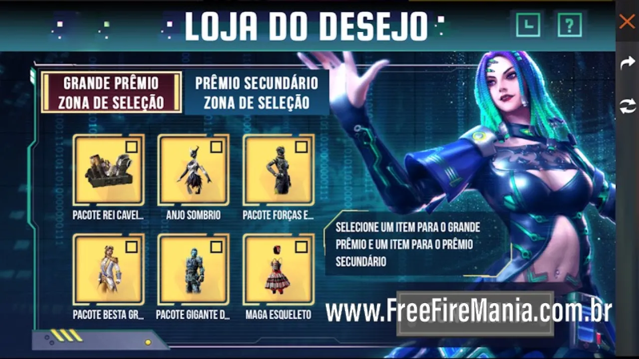 Loja dos Desejos Chega ao Free Fire: Novos Prêmios e Mecânicas de Resgate