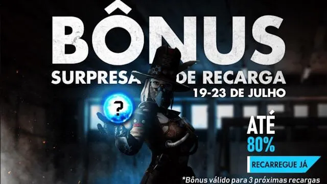 Bônus Surpresa de Recarga Chega ao Free Fire para Julho/2019