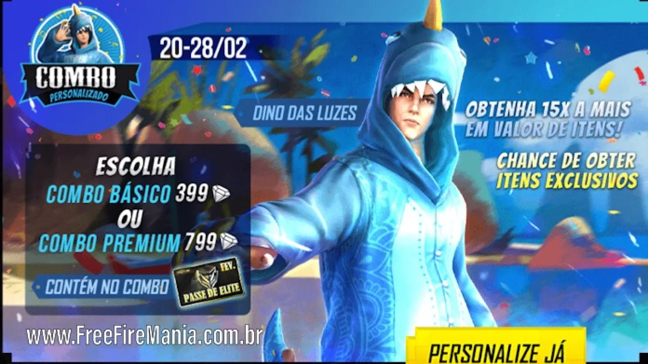 Chegou o novo Dino das Luzes no Combo Personalizado