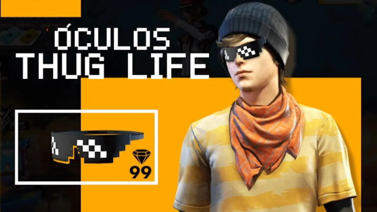 Conheça os novos óculos Thug Life em Free Fire
