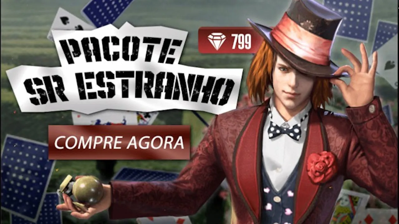 Pacote Sr Estranho Disponível em Free Fire por 799 Diamantes