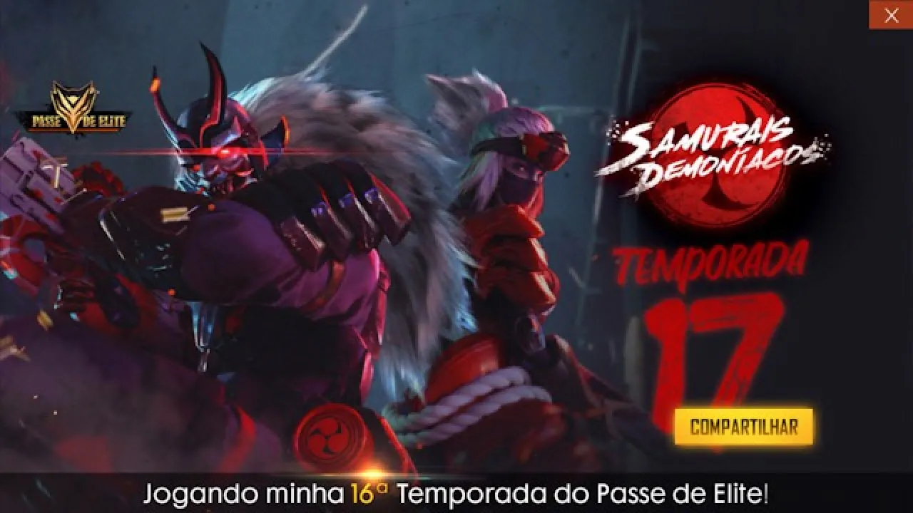 Passe de Elite Samurais Demoníacos Chega ao Free Fire