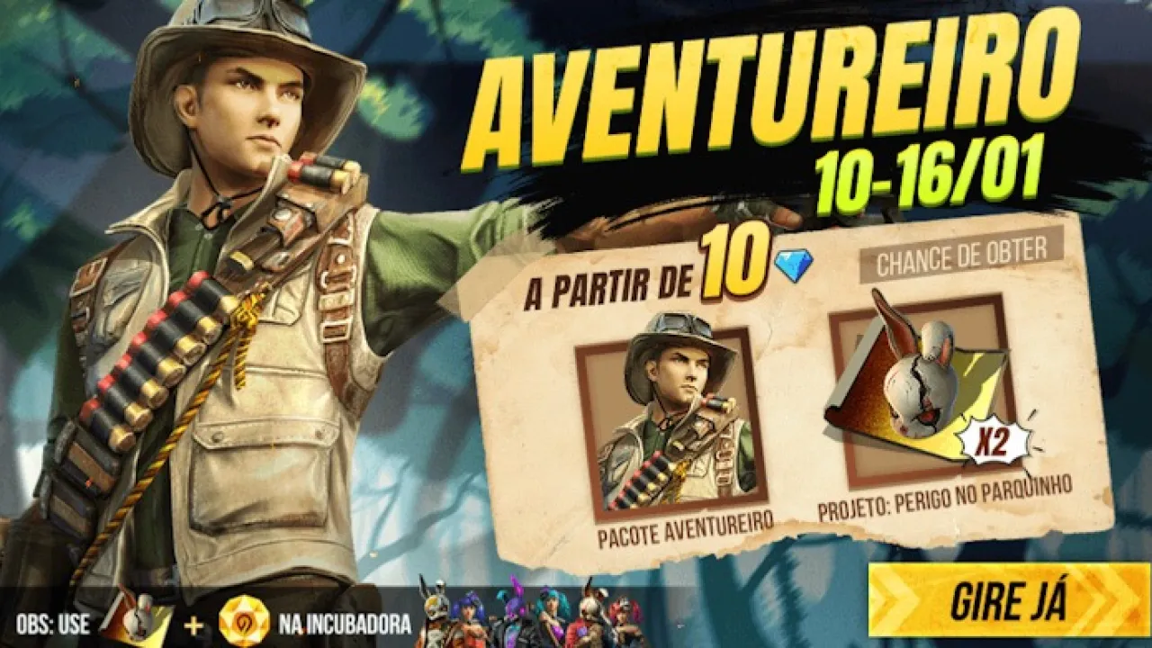 Chegou o Web Evento Caça aos Prêmios no Free Fire