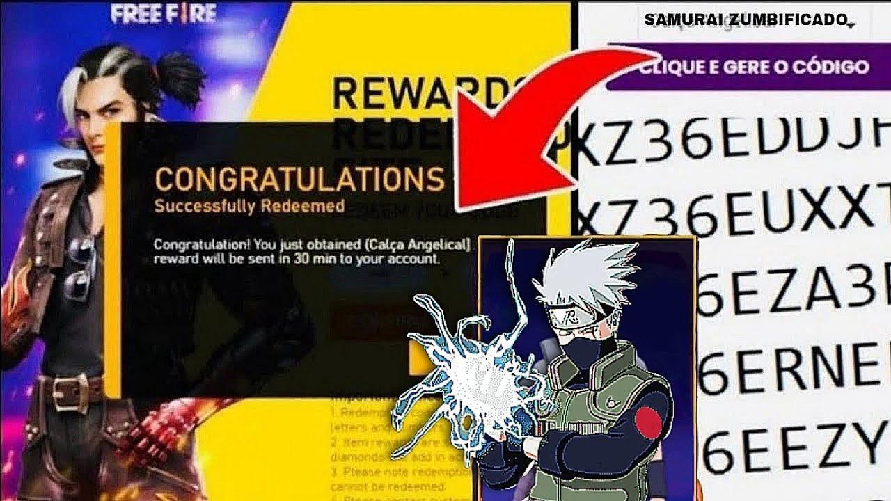 Código de Free Fire: CODIGUIN FF do Kakashi (Naruto); Resgate no Rewards