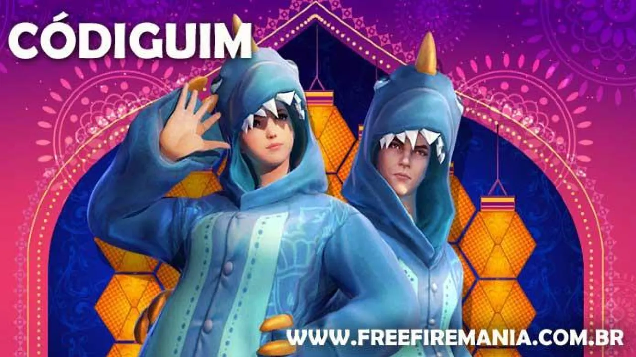 Codiguim do novo Dino Azul no Free Fire: Como obter a Skin do Dino das Luzes
