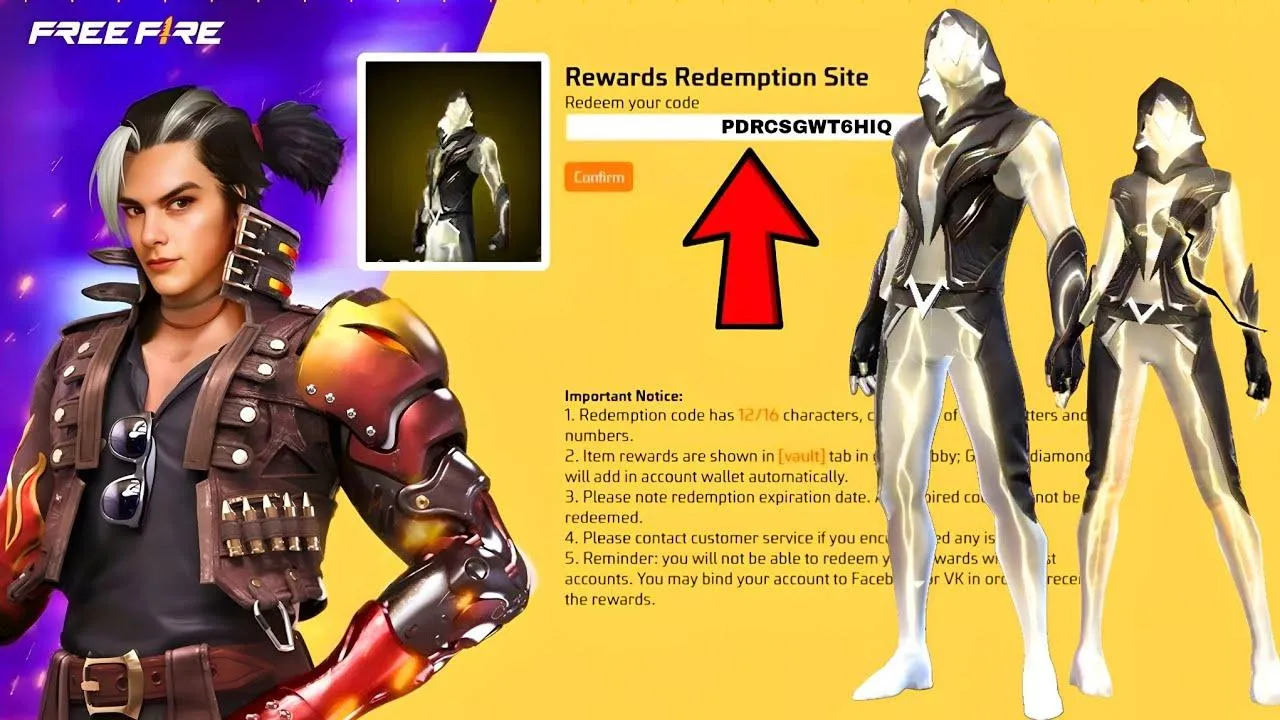 Código Free Fire: CODIGUIN FF com “Poder Cósmico”; Resgate em 01 de junho
