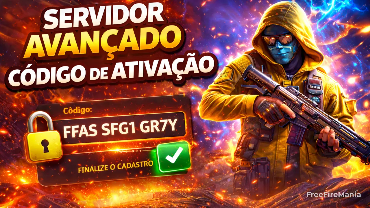 Código de ativação do Servidor Avançado Free Fire