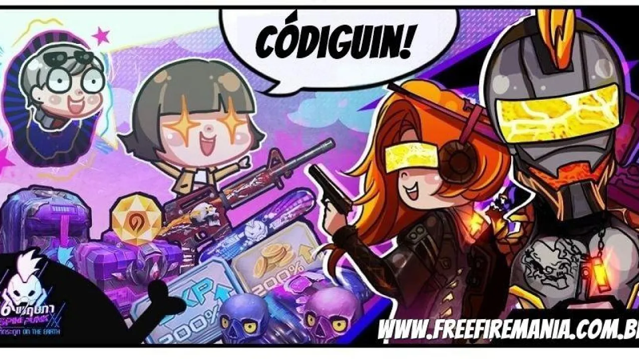 Códigos e Codiguins com as Skins da Incubadora Catástrofes do Free Fire