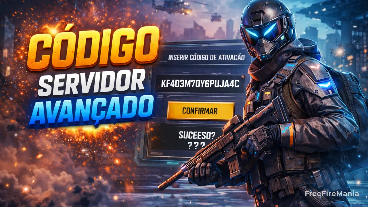 Lista de códigos do Servidor Avançado Free Fire