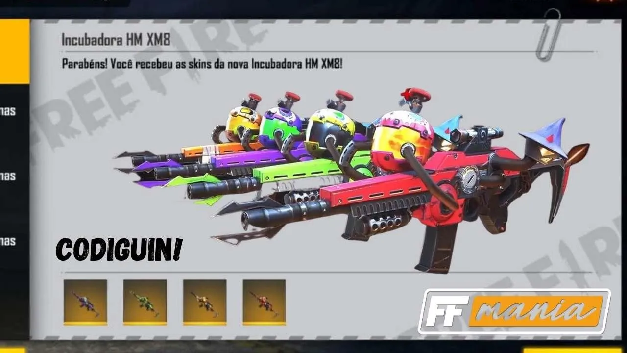CODIGUIN FF 2020: Códigos Free Fire da Incubadora XM8 Halloween